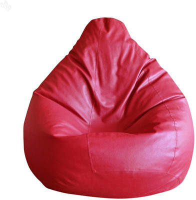 Rooliums Large Bean Bag Cover (Without Beans)(Red)