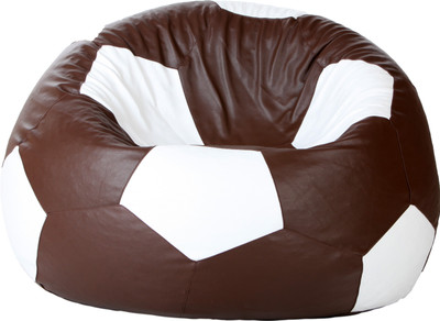 

Comfy Bean Bags XXXL Bean Bag Cover (Without Beans)(Brown, White)
