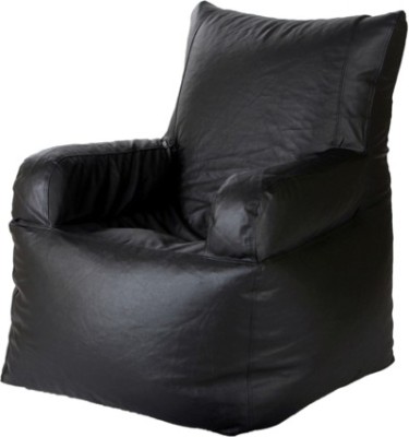 Sanghvi XXL Chair Bean Bag Cover  (Without Beans)  (Black)