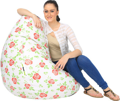

Can bean bags XXXL Bean Bag Cover (Without Beans)(Red, White)