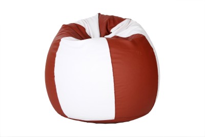 

Comfy Bean Bags XXL Bean Bag Cover (Without Beans)(White, Brown)