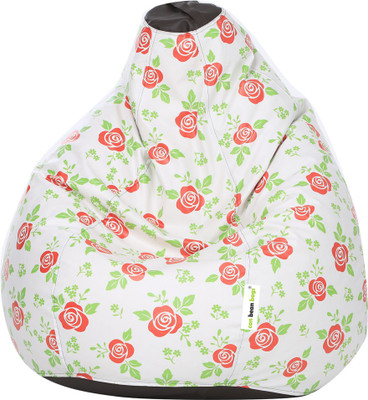

Can bean bags XL Bean Bag Cover (Without Beans)(Red, White)