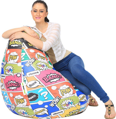 Can bean bags XL Bean Bag Cover (Without Beans)(Multicolor)