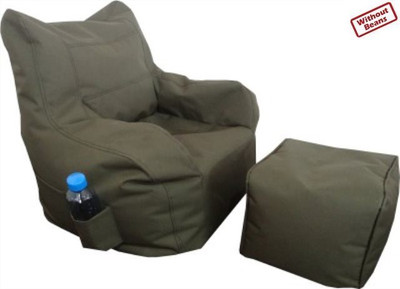 68% OFF on Fun ON XXL Bean Chair Cover(Green)