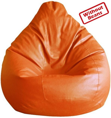 62% OFF on Fab Homez XXL Tear Drop Bean Bag Cover  (Without Beans)(Orange)
