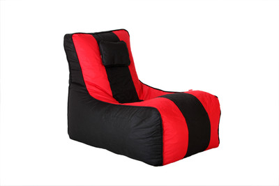 

Comfy Bean Bags XL Lounger Bean Bag Cover (Without Beans)(Black, Red)