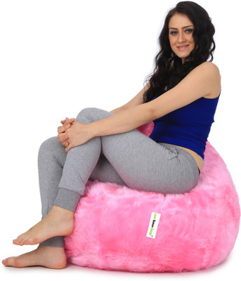 

Can bean bags XXL Bean Bag Cover (Without Beans)(Pink)