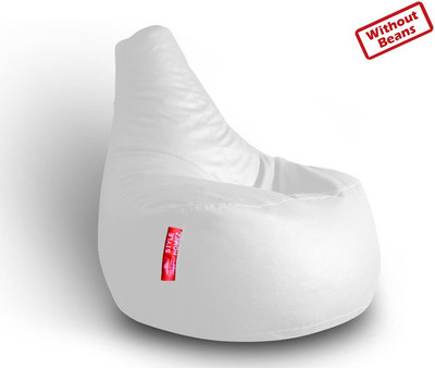 54% OFF on STYLE HOMEZ XXL Tear Drop Bean Bag Cover  (Without Beans)(White)