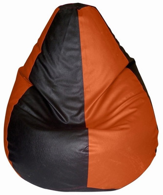TJAR XXL Bean Bag Cover (Without Beans)(Orange)