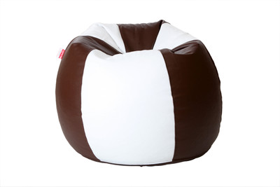 Comfy Bean Bags XXL Bean Bag Cover (Without Beans)(Brown, White)