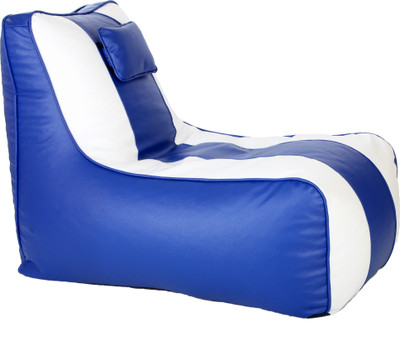 

Comfy Bean Bags Large Lounger Bean Bag Cover (Without Beans)(Blue, White)