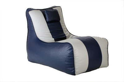 

Comfy Bean Bags XL Lounger Bean Bag Cover (Without Beans)(Blue, Grey)