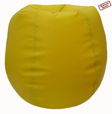 55% OFF on Fun ON XL Bean Bag Teardrop Bean Bag  Cover (Without Filling)(Yellow)