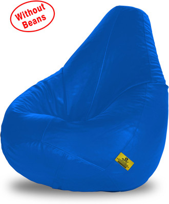 55% OFF on Dolphin Bean Bags XXL Tear Drop Bean Bag Cover (Without Beans)(Blue)