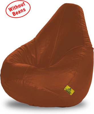 55% OFF on Dolphin Bean Bags XXL Tear Drop Bean Bag Cover  (Without Beans)(Orange)