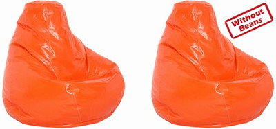 65% OFF on Fab Homez XXXL Teardrop Bean Bag Cover (Without Beans)(Orange)