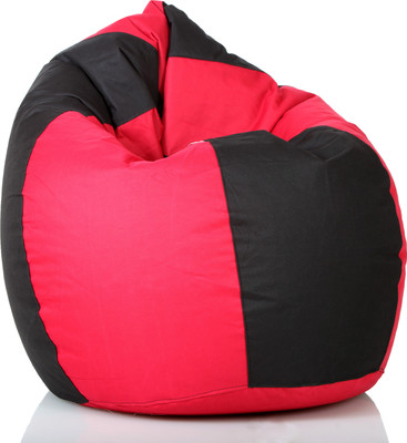 

Comfy Bean Bags XXXL Bean Bag Cover (Without Beans)(Black, Red)