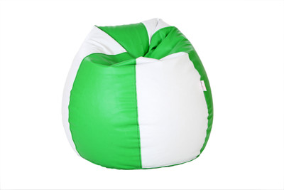 Comfy Bean Bags XL Bean Bag Cover (Without Beans)(Green, White)