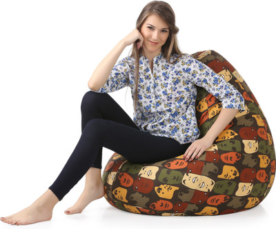 

Style Homez XXL Teardrop Bean Bag Cover (Without Beans)(Multicolor)
