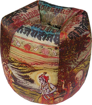 Fun ON XXL Tear Drop Bean Bag Cover (Without Beans)(Multicolor)