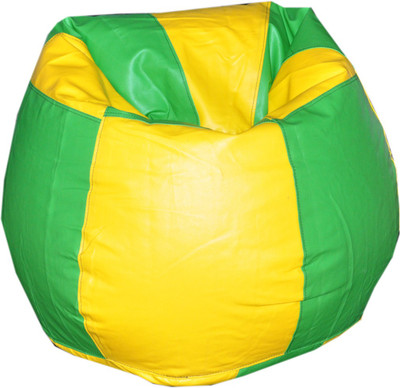 Comfy Bean Bags XL Bean Bag Cover (Without Beans)(Green, Yellow)