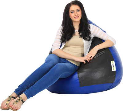 

Can bean bags XXL Bean Bag Cover (Without Beans)(Blue, Black)