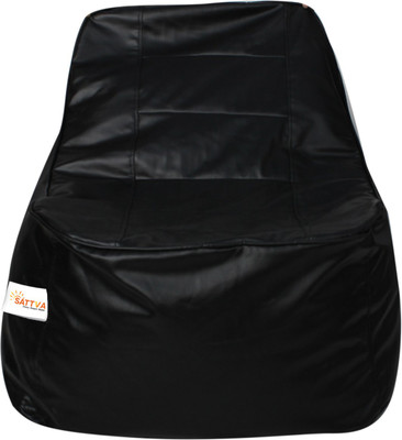 Sattva XXL Tear Drop Bean Bag Cover  (Without Beans)(Black)