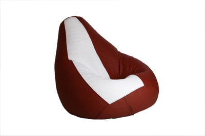 

Comfy Bean Bags XL Bean Bag Cover (Without Beans)(White, Brown)