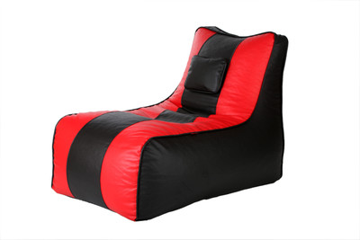 

Comfy Bean Bags XL Lounger Bean Bag Cover (Without Beans)(Black, Red)