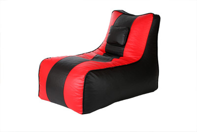 

Comfy Bean Bags Large Lounger Bean Bag Cover (Without Beans)(Black, Red)