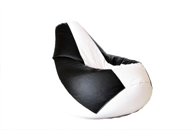 Comfy Bean Bags XL Bean Bag Cover (Without Beans)(Black, White)