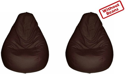 58% OFF on Fab Homez XXL Teardrop Bean Bag Cover (Without Beans)(Brown)