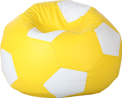Comfy Bean Bags XXXL Bean Bag Cover (Without Beans)(Yellow, White)