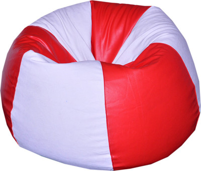 

Comfy Bean Bags XXXL Teardrop Bean Bag Cover (Without Beans)(Red, White)