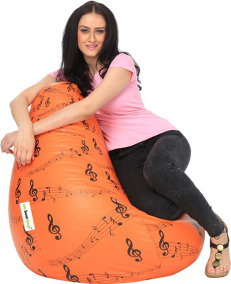 

Can bean bags XXXL Bean Bag Cover (Without Beans)(Orange, Black)