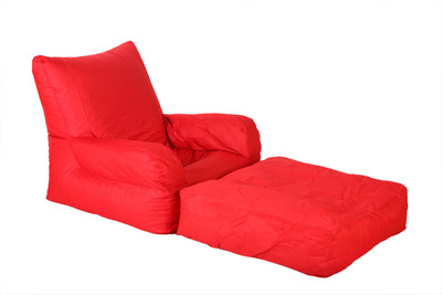 

Comfy Bean Bags Large Lounger Bean Bag Cover (Without Beans)(Red)