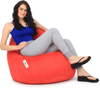 

Can bean bags XXL Bean Bag Cover (Without Beans)(Red)