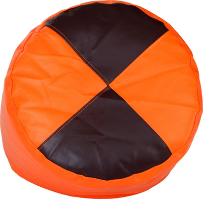 

Comfy Bean Bags XL Bean Bag Cover (Without Beans)(Black, Orange)