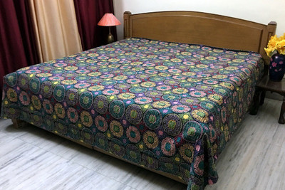 

Stylo Culture Cotton Double Bed Spread(Black)