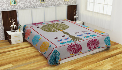 

Art Creation Cotton Double Bed Cover(White)