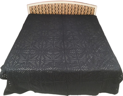 

Minky's Decor Cotton King Bed Cover(Black)