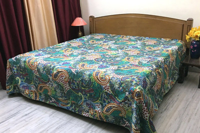 

Stylo Culture Cotton Double Bed Spread(Green)