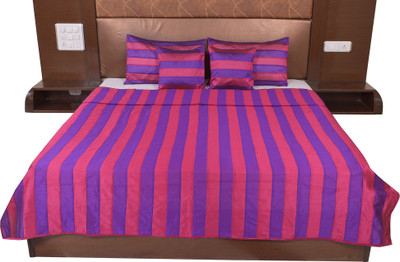 

Soundarya Silk Double Bed Cover(Pink, Purple)