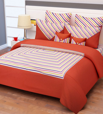 

Home Candy Cotton Double Bed Cover(Red)