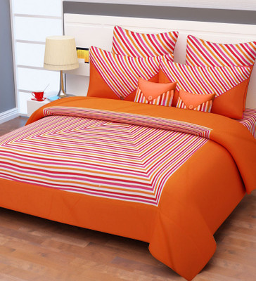 

Home Candy Cotton Double Bed Cover(Orange)
