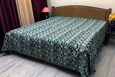 

Stylo Culture Cotton Double Bed Spread(Dark Green)