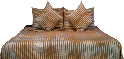 MABA Polycotton Double Bed Cover(Brown)