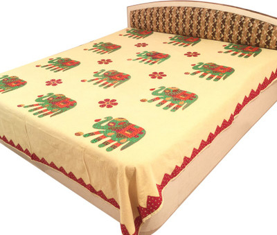 

Minky's Decor Cotton King Bed Cover(Yellow)