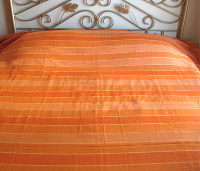 

Rhapsody Decor Cotton Double Bed Spread(Orange)