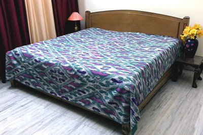 

Stylo Culture Cotton Double Bed Spread(Green, Pink, Purple)